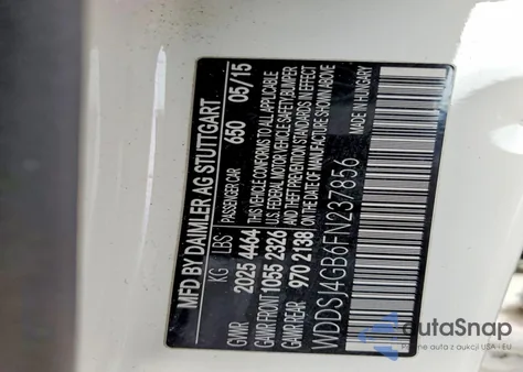 2015 Mercedes-Benz Cla 250 4Matic from USA, damaged, VIN WDDSJ4GB6FN237856